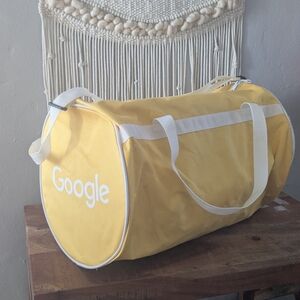 Google Branded Yellow Duffle Barrel Bag